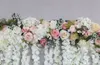 2M luxury wedding Road cited flowers rose peony hydrangea mix DIY arched door Flower Row Window T station wedding decoration