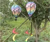 Griglia a strisce arcobaleno Manica a vento Mongolfiera Girandola a vento Decorazione da giardino per esterni Decorazione da appendere