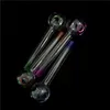 Best Handcraft Pyrex Glass Oil Burner Pipe Mini Smoking Hand Pipes Pipa in vetro spesso Olio Pipa colorata per dab oil rig bong in vetro nn