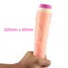 Realistyczny ogromny wibrator dildo nagi kolor sztuczny łechtaczka lateksowa dla dorosłych zabawki seksualne dla kobiet masażer fake Penis Big Dildo8596074