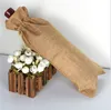 Jute Wijnfles Zakken 16cmX36cm Champagne Covers Linnen Trekkoord Kerst Bruiloft Cadeau Zakjes Verpakking lin3491