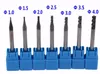 7 stks HRC45 1-4mm Vier fluiten Solid Carbide Face End Mill CNC Frees Cutter Bits voor stalen frezen