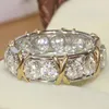 Choucong Eternity Sieraden Stone Diamond 10kt WhiteYellow Gold Filled Women Engagement Wedding Band Ring SZ 5-11