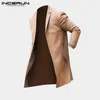 Giacche classiche eleganti ed eleganti Giacche lunghe da uomo Cappotti Trench Slim Fit Outwear Hombre Moda Inverno Uomo Abbigliamento Soprabito