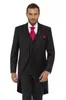Peak Lapel Center Vent Noir Tailcoat Groom Tuxedos Matin Style Hommes Vêtements De Mariage Hommes Dîner Costume De Fête De Bal (Veste + Pantalon + Cravate + Gilet) 1110