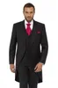 Casamento pico lapela Centro de ventilação Preto Tailcoat Noivo Smoking Manhã Estilo do desgaste de homens Suit Men Jantar Prom Party (Jacket + Calças + Tie + Vest) 1110