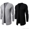 Novo designer cardigan suéteres homens camisola longa com manga de algodão de alta qualidade de algodão malha camisola de homens de inverno para vendas