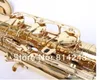 Margewate Baritone Saxofon Märke Kvalitet Brass Body Gold Lacquer Saxofon med fallmunstycke och tillbehör Gratis frakt