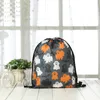 Fashion Halloween Candy Gift Bag Bundle Pocket Halloween Decorations Pumpkin Skull Printing Drawstring Backpack Drawstring Bag