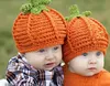 Nova Chegada Do Bebê Abóbora Chapéus De Crochê Malha Do Bebê Crianças Adereços Foto Traje Infantil Chapéus de Inverno presente da abóbora de halloween