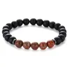 11 Style 5 Striped Onyx Matted Black Stone Beads Bracelet Men Women Natural Stone Balance Yoga Pulseira Buddha Jewelry