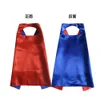 Double sided Plain Satin Kids Cosplay Capes Superhero Halloween Costumes with Masks Party Favors Birthday Gifts Mix Order