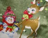 Fête de Noël Grand Bas Cerf Bonhomme de Neige Père Noël Imprimer Sacs Cadeaux Titulaires Xmas Longues Chaussettes présente faveur apple wrap Décor de Noël