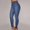 Nouvelle mode femmes Denim pantalon moulant taille haute Stretch Jeans Slim crayon pantalon décontracté Long pantalon élastique Jeans