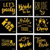 Ny brudteam brudtärna Team tillfälligt tatuering Bachelorette Party Sticker Decoration Bride To Be Bridal Party Supplies