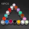 18pcs Nail Art Tool Kit Acrylic UV Powder Dust gem Polish Nail Tools,Acrylic glitter Powder Builder Art Set Decorations Hot