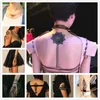 Sexy Black Lace Temporary Tattoos Waterproof Tattoo Supplies Necklace Bracelet Flower Hand Jewelry Tattoo Sticker Paster