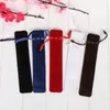 Gratis verzending door DHL fluwelen pen pouch houder enkele potlood tas pen case touw vergrendeling geschenk tas lino4415