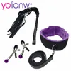 Bullette de vibratrice sexy avec un ensemble de bondages Toys sexy et fouet collier féminin amour sexe intime Produits de sexe pour adultes y18102409251042