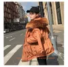 South Korea autumn winter 2018 down jacket female great fur collared students bread clothes coat the same style 90084