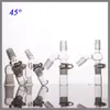 Altri accessori per fumatori Produttore di raccoglitori di vetro Adattatore maschio femmina angolato da 14 mm Set completo per l'olio in tre parti