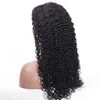 Brasilianische lockige Echthaar-Perücke, tiefe Locken, Lace-Front-Perücken für schwarze Frauen, natürlicher Haaransatz, 130 % Dichte