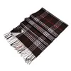 Nya vintermän Scarf Mens och Womens Scarf Pure Cashmere Scarves Tjocka Autentiska British Plaid Cashmere Scarves