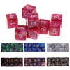 10PCS Acrylic D6 Drink Digital Dice Set For Dungeons Dragons Games Dices Play Game 6 Sided Polyhedral Die New