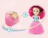 12pcs/lot 5cm mini Cupcake Scented Princess Dolls Reversible Cake Transform to Mini Princess Doll 6 Flavors Free Shipping