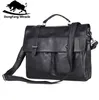 Dongfang Miracle Cow Läder Män Business Handväska Fashion Office BriefCase Flap Hasp Shoulder Messenger Bag