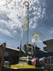 New design of 21 inch yellow big stick tree fork drill bong smoker tobacco tobacco oil with 19mm bowl and delivery4678131