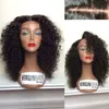 180% Densidade Pesada kinky Curly lace front Glueless parte do meio preto / marrom / loira Lace Front Peruca Sintética Linha Fina Natural Para As Mulheres