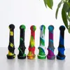 Silicone NC Pipe with 14.5mm stainless steel tip Food Grade Mini Bird Dab Straw Oil