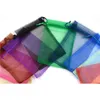 7x9cm Solid Doek Organza Geschenken Tassen Trekkoord Sieraden Geschenken Tassen Multi-Color Candy Cookies Packaging Pouch voor Wedding Party Christmas