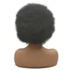 Perucas curtas perucas afro kinkly encaracolado preto peruca sintética para mulheres afro-americana cabelo natural fibra de alta temperatura