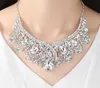 Luxurious Big Teardrop Dubai Wedding Jewelry Sets Rhinestone Crystal Statement Bridal Necklace Sets Christmas Gift TL034