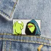 Panna Zoe Kermit Żaba Emalia Szpilki Muppet Pokaż Żaba Broszka Torba Odzież Lapel Pin Button Odznaka Cartoon Biżuteria Prezent Dla przyjaciół Dzieci