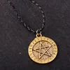 Colar de pentagrama vintage colar religioso je escudo estrela de david jóias melhores amigos colar charme