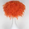 Mad Hatter Wig Cosplay Pomarańczowy Kostium Akcesoria Dorosły Halloween