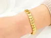 Romantiskt hjärta armband gåva för kärlek 18k guldpläterad carving armband kedja armband mode tillbehör guld armband