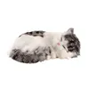 Dorimytrader Pop Plush Simulation Cat Toy Lifelike Lovely Realistic Pets Cat Doll Decoration for Car Gift 27x18x10cm