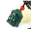 Whole China 100 Natural Nephrite hetian Jade Rulai Buddha head Jade pendant necklace9860548