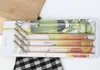 Stainless Steel Straws Sets Eco Metal Reusable Drinking Straw Colorful Barware Tools Wedding Favors Brush Straight Bent YWY1222