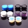 10 Pair Nature Stone Ear Plugs Silicone Tunnels Double Flare Gauges Ear Stretcher Earlet Expanders Body Piercing Jewelry 6-16mm Mix Colors