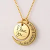 Fashion Moon Necklace I Love You To The Moon And Back Pendant 2018 new Charm Jewelry for Women gift children Accessories C3751