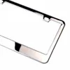 Roestvrijstalen kentekenplaat frame tag cover houder voor automatische vrachtwagen voertuigen alleen voor American Canada auto 2pcs / set