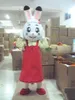 2018 Hot sale rabbit Plush Mascot Costume Adult Size Halloween Outfit Fancy Dress Suit Free Shipping