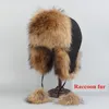 Real Fur Hat or Racccoon Fur Hat Winter Women Cap