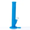 Multi-Farben Silikon-Wasser-Rohr-Silikon-Wasserpfeife mit Glasschüssel Raucher-Rohre Bongs Water Bong bei MR_DABS