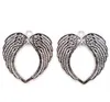 10 stks legering Angel Wings Heart Charms Antiek zilver Bedels Hanger Voor ketting Sieraden Maken bevindingen 66x69mm